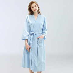 cotton waffle bathrobe sexy kimono robe men and women couple robe 5 star hotel bathrobe pajamas plus size