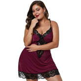 Women's Thin Belt Pajamas Lace Sexy Pajamas Satin Lingerie Set Women's Pajamas Homewear