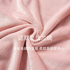 Flannel pajamas women's autumn and winter warm suit coral velvet pajamas plush plush couple's home clothes