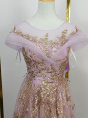 Pink colored yarn spring new one-shoulder bride toast dress banquet annual meeting engagement wedding dress evening dress skirt