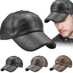 Leather Baseball Cap Men's Fashion Sports Caps Army Military Hat Man Baseball Cap British Vintage Cowhide Leather Hats