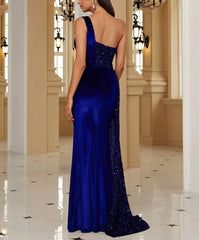 فستان سهرة نسائي أوروبي وأمريكي لعام 2023 فاخر وخفيف الوزن بتصميم حورية البحر باللون الأسود ومضيف للولائم الراقية فستان سهرة واحد مكشوف الكتفين