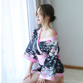 فستان نوم نسائي بطباعة حريرية أوروبية وأمريكية