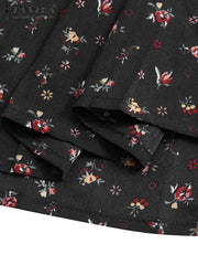 فستان صيفي بوهو نسائي للخريف مطبوع عليه زهور 2023 فستان طويل مكشكش فيستدو أنيق غير رسمي بأكمام منتفخة