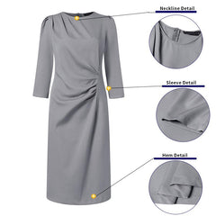 فستان ZANZEA النسائي المثير ذو قصة ضيقة فستان صيفي متوسط الطول للحفلات للسيدات فساتين مكتب متينة أنيقة للعمل OL Vestido رداء قفطان نسائي