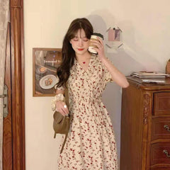 2023 summer women's clothing flowers gentle holiday elegant self-cultivation casual ladies skirt vest midi elegant Korean version comfortable trend ne