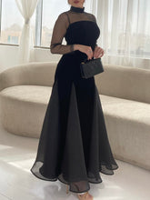 Black Elegant Organza Sheer Dress
