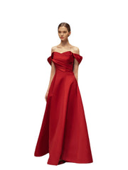 Toast clothing 2022 autumn and winter new bride slim sexy satin one-shoulder engagement evening dress women