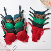 Sexy Women's Underwear Set Lace Set Top Drag Gather Bra Underear