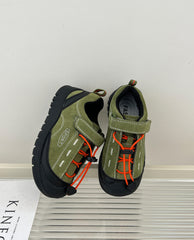 Xia Meng children's shoes 2023 new children's outdoor hiking shoes boys and girls leather sports shoes hiking shoes