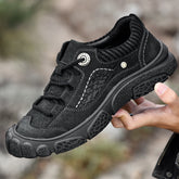 Men's shoes leather spring breathable leisure frosted leather shoes sports outdoor hiking shoes men's non-slip wear-resistant