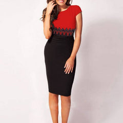 Dresses for Women Party Dresses OL Pencil Dress Summer Sleeveless Bodycon Midi Ladies Casual Slim Lace Large Size Dress