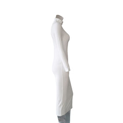 European and American dresses autumn new long skirt sexy neck dress large size skirt