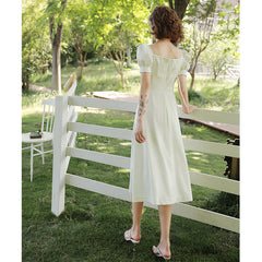 2022 تنورة فرنسية كلاسيكية للسفر والتصوير الفوتوغرافي بسيطة وخفيفة للخروج فستان زفاف خفيف يوميًا فستان تسجيل شهادة شخص صغير في الخريف