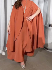 2023 women's spring and summer new temperament splicing loose sexy big robe dress dress