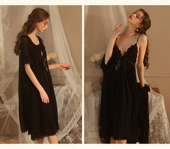 Women Sexy Pijamas Sleepwear Nightgown With Breast Pad V-neck Halter Long Nightdress Short Sleeve Robe Femme Louge wear 2022