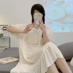 بيجامة جديدة لعام 2023 تنورة بيجامة حريرية صيفية للسيدات بلوفر طويل صيفي فستان نوم غير رسمي بنمط نسائي