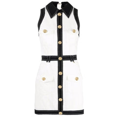 Fashion New Product Jacquard Denim Sleeveless Rivet Ladies Dress