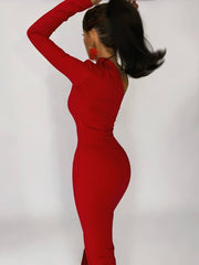 Red Elegant Dresses For Women 2022 Fashion One Shoulder Maxi Dress Bodycon Summer Autumn Ladies Sexy Evening Club Party Dress