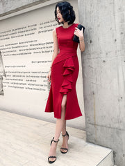 Toast dress bride summer wedding engagement dress female fishtail dress back to the door can usually wear mid-length