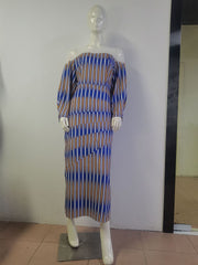 فساتين نسائية أوروبية وأمريكية جديدة بأكمام منتفخة مثيرة من الدانتيل متوسطة الخصر كبيرة الحجم