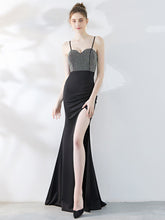 Ma'am Slim Camisole strapless grace grandeurnoble Split ends long-style Evening dress