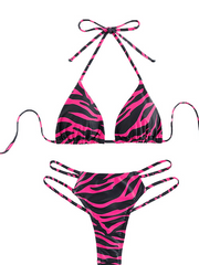 New Bikini Split Swimsuit European and American Lace Up Sexy Swimsuit