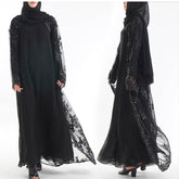 Muslim women's dress, cardigan, luxurious sequins, embroidery, lace, seamless, outer wear, long cardigan