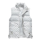 Cross-border plus size men's clothing European station hot style winter must-have warm and warm stitching vest men's plus velvet windproof waterproof