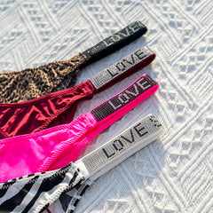 Women's - European and American sexy thong panties women's fitness sports -lifting -waist -fork fashion T-pants thong