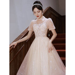 Best-selling new champagne evening dress women's light luxury high-end banquet temperament high-end birthday adult gift small dress