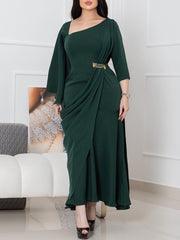 Green Diamond Irregular Dress