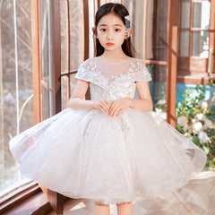 Children's dress wedding little girl birthday dress flower girl host piano costume girls spring