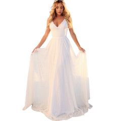 European and American Women's Suspender Lace Dress Sexy Long Dress