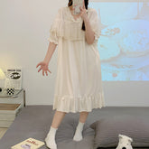 2023 new pajamas women's summer silk pajamas skirt summer long pullover casual nightdress female style