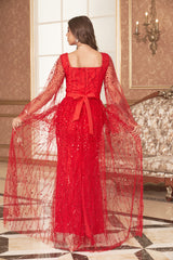 Elegant sequined strapless dress