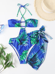 Leaf Print Two Piece Swimsuit Sexy Bikini