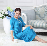 Spring New Lady Girl Nightdress Women Modal Long Type Cotton Cute Princess Nightgown Breathable Elastic Sleepwear Sleepdress