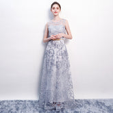 Banquet evening dress 2023 new dignified atmosphere self-cultivation thin dress evening dress long section host dress female