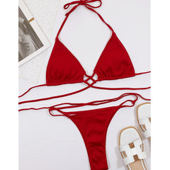 Sexy Bikini Multicolor Brazilian Thong Swimwear Women Bandage Solid Swimsuit Micro Beachwear Swimsuit Summer Bikini Set