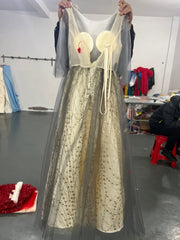 Hot-selling new French-style colored yarn 2022 autumn new solo tutu skirt performance costume long section student performance performance test vocal