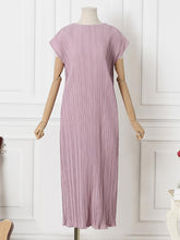 ZANZEA Women Elegant Dresses Solid Round Neck Short Sleeve Long Dress Fashion Holiday Casual Loose Ladies Vestido Plus Size