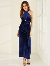 European and American new women's clothing new sleeveless halterneck dress long skirt