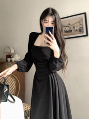 فساتين حفلات أنيقة 2023 فساتين نسائية ربيعية بأكمام منتفخة للحفلات الراقصة فساتين طويلة غير رسمية على الموضة الكورية فساتين سهرة نسائية