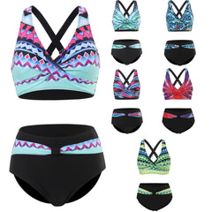 New European and American small split swimsuit female bikini sexy cross-border explosive bikini swimsuit