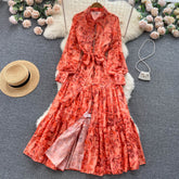 New elegant temperament big dress waist slim dress