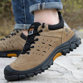 Men's Anti-smash Anti-puncture Safety Shoes Wear-resistant Industrial Shoes Work Sneakers Steel Toe Shoes Hiking Boots