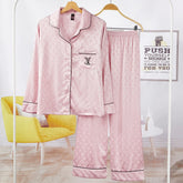 Women's 2 Piece Sleepwear Set Silk Satin Pajamas Victoria's