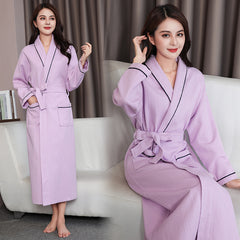 Women's long bathrobe cotton full sleeve pajamas