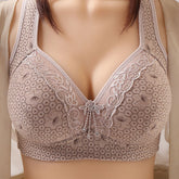 New product vest style adjustable underwear Gathered breasts lace no steel ring bra 36-46BC